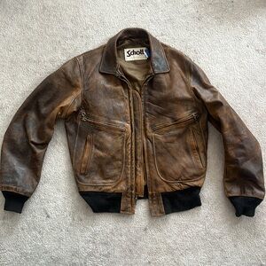 Vintage (1980’s) Schott Leather Bomber size 38